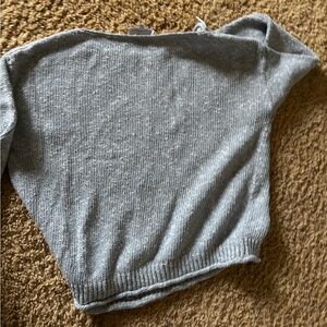 White + Warren Heather Gray Knit Top